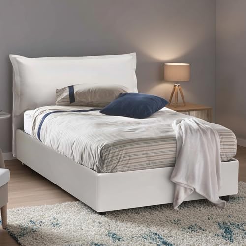 TALAMO ITALIA - Letto Singolo Candida, Letto Contenitore Con Rives 8052773786164