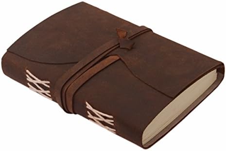 Purpledip Leather Journal Diary Notebook 'Infinity Loop': Naturally Treated Paper In Oil Pull-up Leather Cover Button Strap For Corporate Gift Or Personal Memoir (11114)