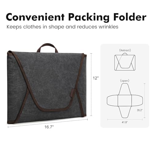 S-ZONE Garment Folder Compression Packing Cubes for Travel Garment Bag with Wrinkle-Free Luggage Suitcase Organizer Bags4