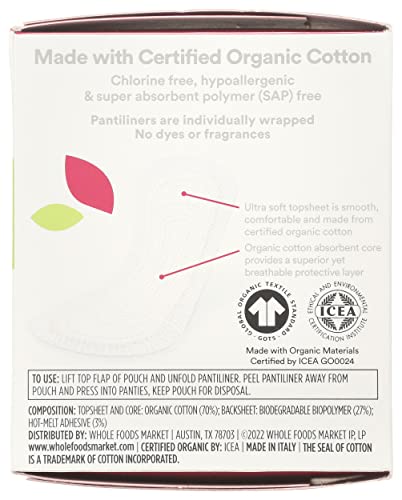 Azalea, Organic Cotton Pantiliners, Ultra Thin, 24 Ct #TOP6