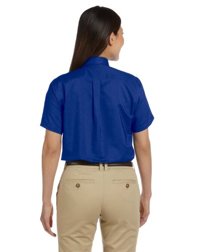 Van Heusen 59850 Womens S-Sleeve Wri-Resistant Oxford - English Blue - X-Large #TOP2