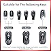saxsion for Benz CLS CLA CLK AMG CLK GLC GLE GLS SLK ML SL SLK A B C E R S G Smart Remote Key Case Shell (Classic Black，for Benz-B)