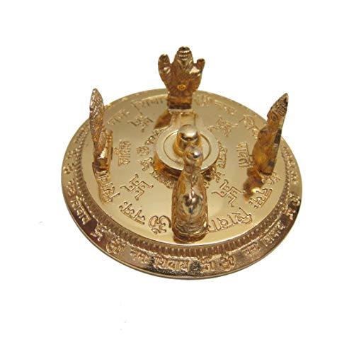 Estatua Dorada Shiva Parivar con Shivling y Nandi miniatura 6