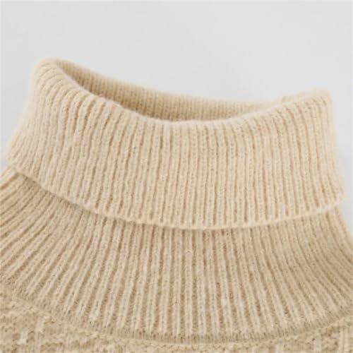 Pull épais en tricot pull à col roulé d'hiver chaud et décontracté - 2