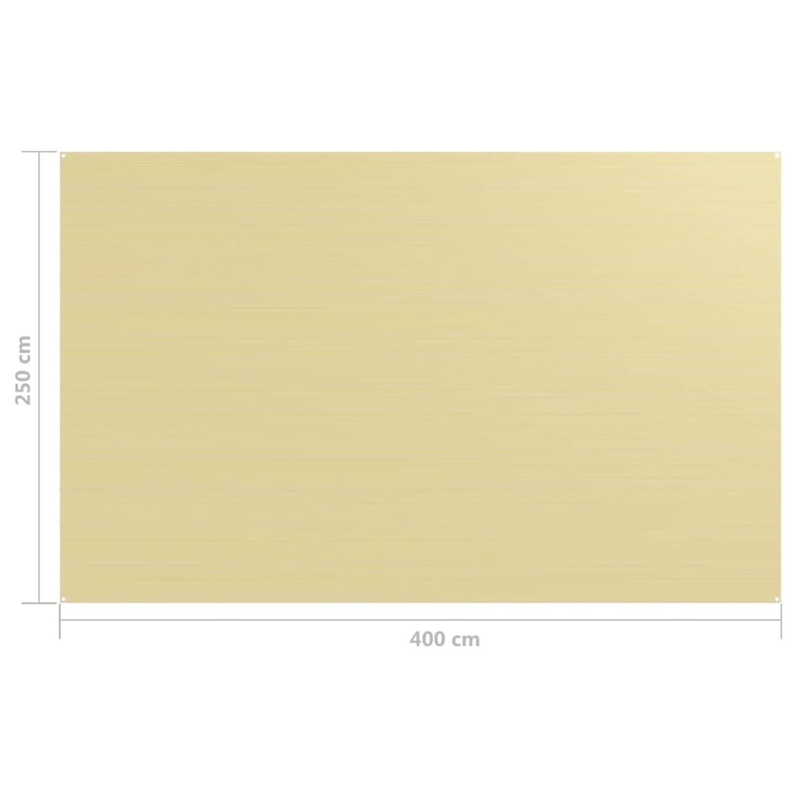 Tidyard Alfombra de Tienda de campaña,Alfombra de Suelo de Camping,Suelo Camping Avance,Lona Suelo Camping,Suelo Camping Exterior,Avances para Caravanas,HDPE, 250x400 cm Beige