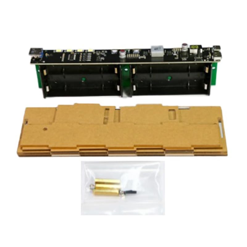 Jrudjsnhhty Bidireccional PD 45W 20000Mah Sin Soldadura Luz LED Pantalla Digital BateríA Transparente Punk 21700 Caja de Banco de EnergíA de Carga RáPida