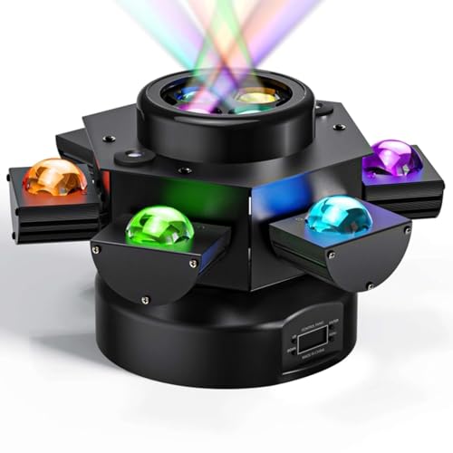 CALMORA DJ Lights 6 Arm Bee Eyes LED Beam Moving Head Light with ...