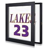 1 Pack T Shirt Frames for Wall Display, 13' x 13' Shadow Box, Wood Jersey Frame Display Case Depth of 1.2', T-Shirt Frames with 98% UV Protection Acrylic, Display Case for Shirts, Jerseys