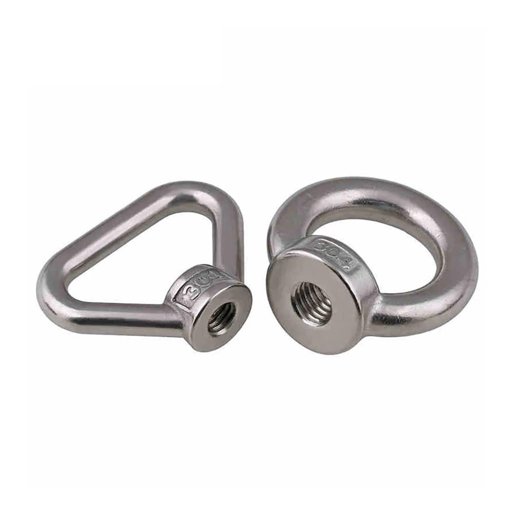 1pc M8-M24 304 Stainless Steel Circle/Triangle Eye Nut Eye Nut Ring Nuts Hand Nut (Color : Round, Size : M24 (1Pcs))