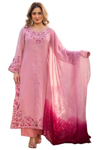 GoSriKi Poly Kurta for Women | Kurta with Palazzo & Dupatta | Str...