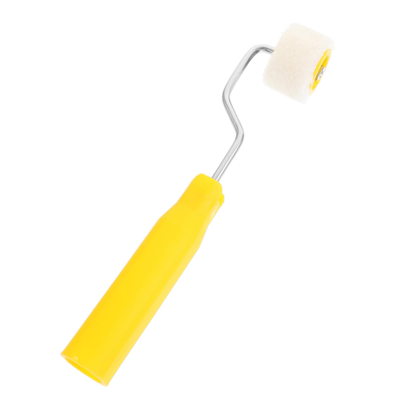 HOMSFOU 10 Teiliges Mini Farbroller mit Echtem Lammwollbezug Ergonomisch Geformt für Präzises Streichen von Ecken und Engen Bereichen als Haus Malerzubehör für Glatte