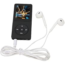 8GB Memory, 30 Hours Playback, 64GB Expandable, Lightweight MP3 MP4 Player, Lossless Sound Quality, with Classic Buttons, Easy Navigation, Palm Size, 1.8in Screen, Built in Black