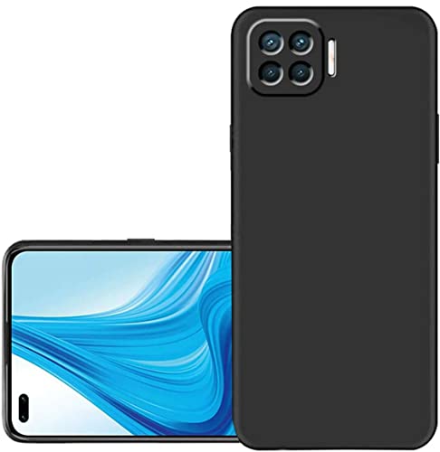 Image of Mobile Back Cover Case for Oppo F17 Pro (Silicone Case|CameraProtection|Black SC1510)