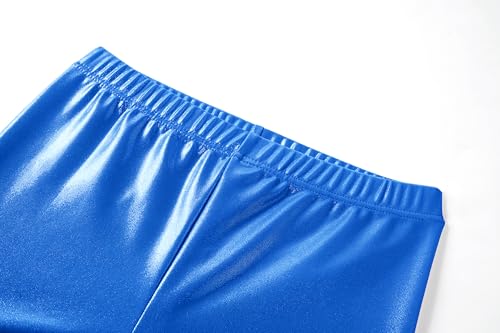 Zaclotre Leotards for Girls Sparkly Dance Unitards Biketards Activewear Gymnastics Outfit with Gym Shorts 10-11 Years