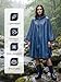 SaphiRose Lightweight Waterproof Rain Poncho for Adults with Hood Portable Rainwear for Outdoor Navy