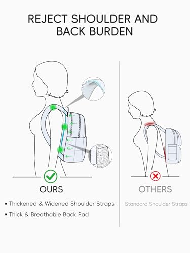 Image of WESTBRONCO Puffer Laptop Backpack for Women Travel Backpack for Women Airplane Approved Backpack with 16'' Laptop Compartment