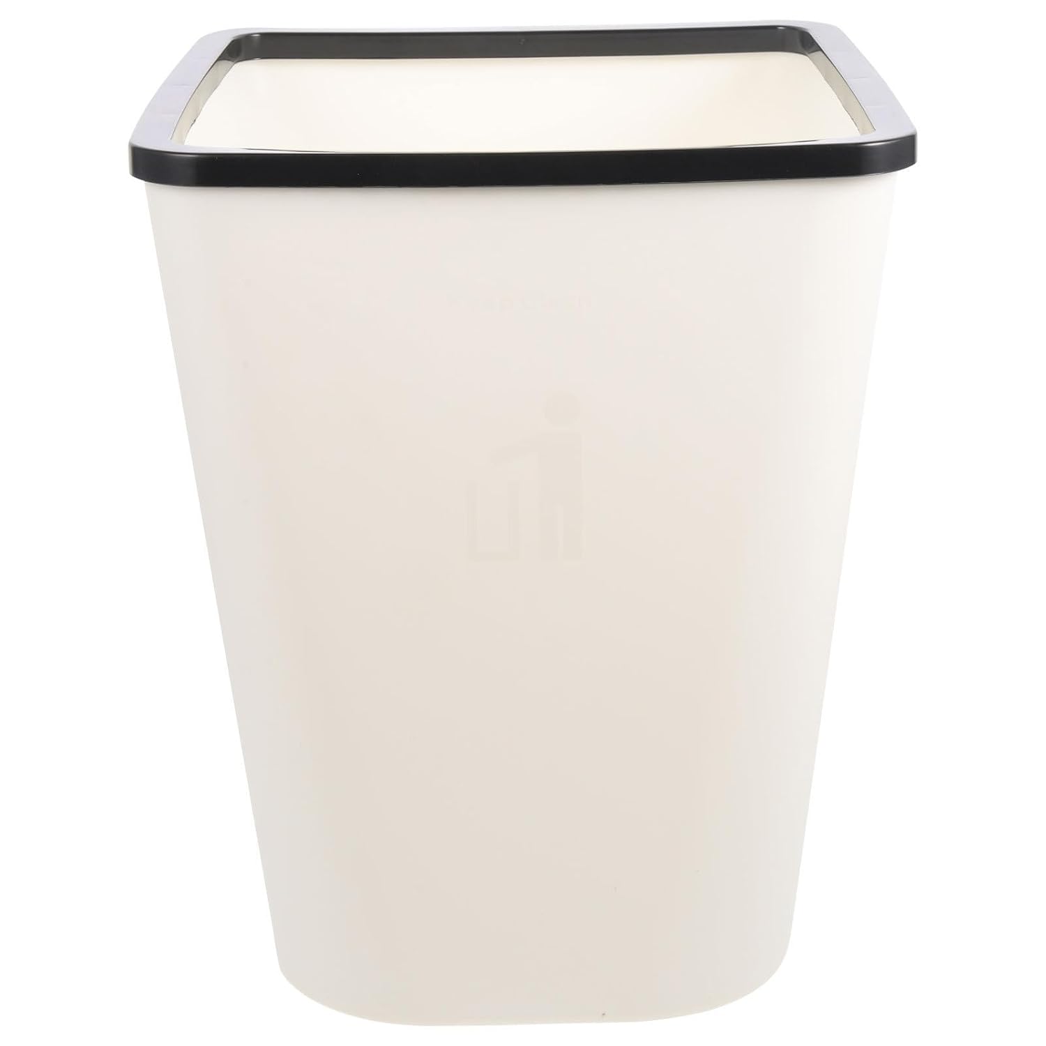MAGICLULU Household Trash Can Square Plastic Kitchen Garbage Bin with Sturdy Design and Easy to Carry Feature, White Modern Wastebasket Suitable for Kitchen and Dining Room Use