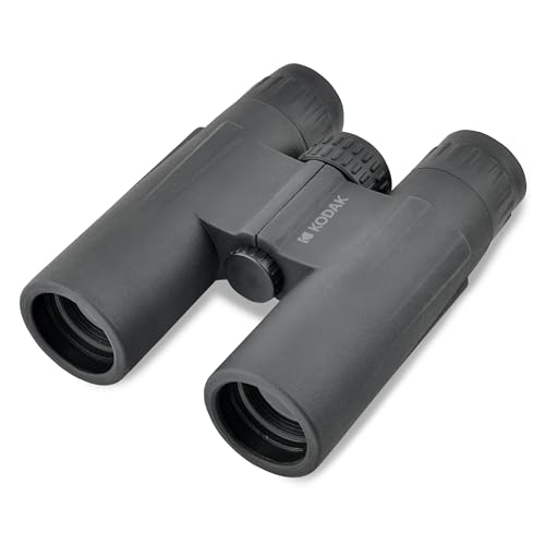 KODAK Binocular BCS600 - Prismáticos compactos, aumento de 12x, correa para el cuello y funda de transporte incluidas, lentes de 32 mm - Negro