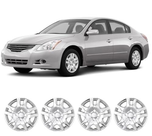 Image of Winjet 16 inch Chrome Hubcaps for 2007-2012 Nissan Sentra Wheel Rim Covers, [Only Fit Iron Hub & Steel Wheel] Heavy Duty ABS+PC Material, Install Using Original Screws (16 Inch Set of 4, Chrome)