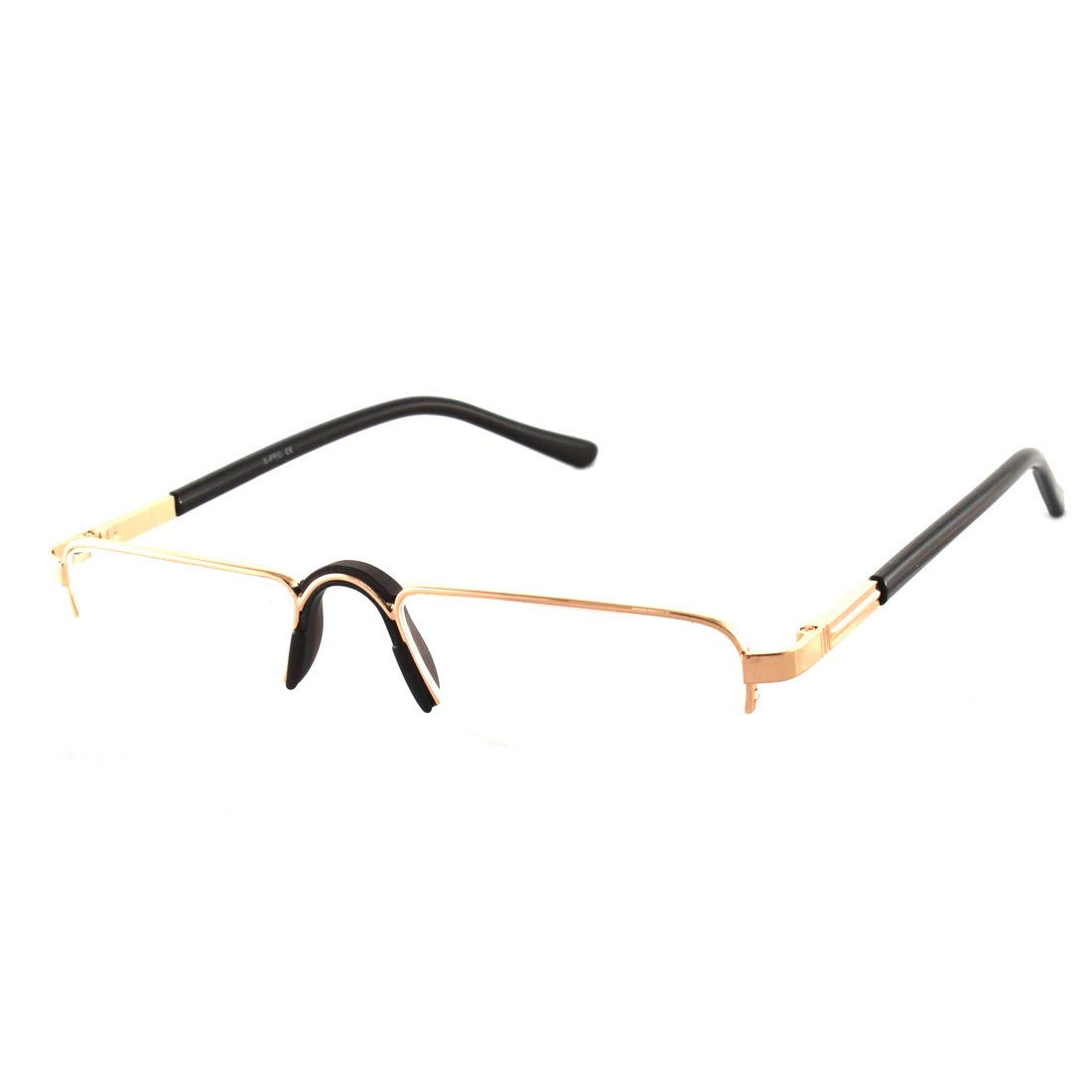 Double Battery- CEO Metal Half Rim Reading Glasses with FIxed Pads| Gold +2.25 (B07HP449FL) Amazon Price History, Amazon Price Tracker