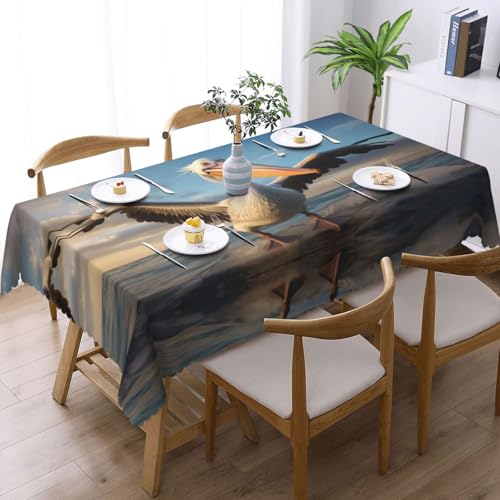 Nappe carrée anti-graisse lavable Funny Pelican en polyester réutilisable