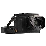 MegaGear Leica Q-P, Q (Typ 116) Ever Ready(エヴァーレディー) 本革 カメラ ケース ストラップ付き バッテリー アクセス可能
