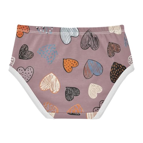 Artistic Girls Underwear Toddlers 2t Cotton Girl Panties Cute Colorful Hearts Briefs Undies Kids2