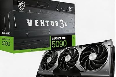 Gaming RTX 5090 32G Ventus 3X OC Graphics Card (32GB GDDR7, 512-bit, Extreme Performance: 2452 MHz, DisplayPort x3 2.1a, HDMI 2.1b, NVIDIA Blackwell Architecture)
