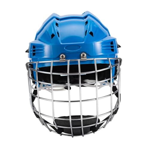 FytStycale Ice Hockey Helmet, Helmet, Sports Helmet, Head Padding, Training Accessory with Adjustable Closure, Suitable for Ice Hockey, Roller Hockey, Blue, 52cm to 58cm