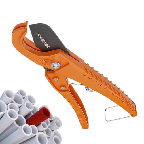 COMFOLIVING Taglierina manuale del tubo,Taglierina del tubo con cricchetto - Tagliatubi manuale del tubo in PVC,Strumenti di taglio del tubo resistenti all'usura per la riparazione di