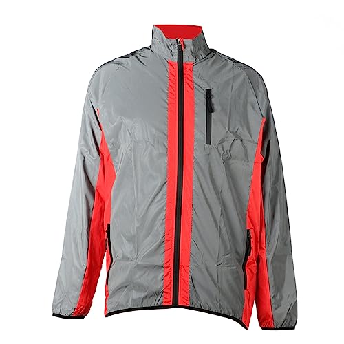 Jaqueta de Ciclismo, Jaqueta de Ciclismo Reflexiva à Prova D'água Jaqueta de Manga Comprida Com Bai