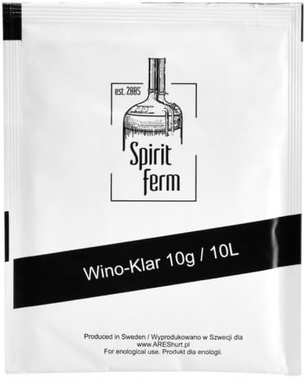 – SpiritFerm 10g Bentonite Fining Agent (Wino-Klar) - Fast Action Wine Clarifier & Clearing Powder for 10L DIY Homebrew Beverage, Cider & Wash