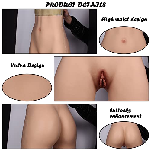 Calça masculina de silicone artificial, comprimento até o tornozelo, nádegas, nésimo, calça de emagr