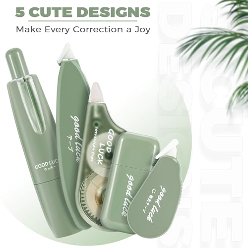 VIHOGFINT Fita corretiva branca – Aplicador fácil de usar para correções instantâneas, 5 peças de fi