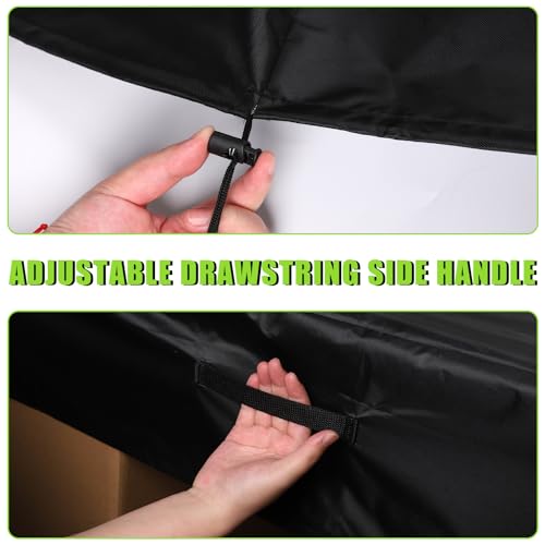 Housse de bac à sable imperméable couvercle piscine extérieur noir L - 5