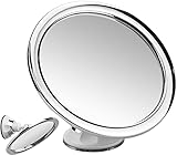 GOOHOME Shaving Mirror 360° Swivel Fogless Shower Mirror Anti-Fog Bathroom Mirror Cosmetic Mirror Make-Up Mirror with Powerful Suction Cup for Shower