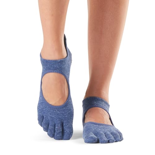 Image of Toesox Women's Bellarina Full Toe Grip Socks - Multi Pack Non-Slip Pilates Yoga Barre Socks