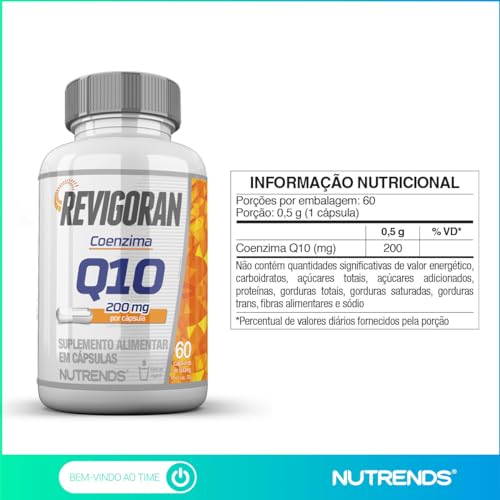 Revigoran Coenzima Q10 200mg 60 cápsulas, Nutrends