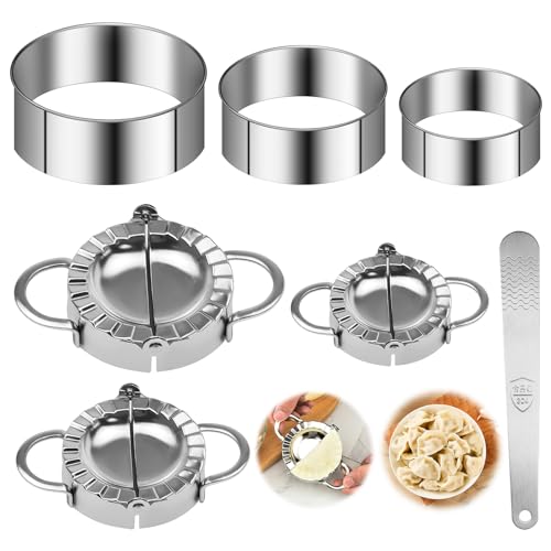 ZITUZY 7 Stück Edelstah Ravioli Former, Edelstahl Teigtaschenformer Set (Löffel mitbringen), Küche Teigtaschenformer Set, Ravioli Aussteche, für Küche Werkzeuge Knödel Ravioli Biscuit Cutters (Silber) ZITUZY 7 Stück Edelstah Ravioli Former, Edelstahl Teigtaschenformer Set (Löffel mitbringen), Küche Teigtaschenformer Set, Ravioli Aussteche, für Küche Werkzeuge Knödel Ravioli Biscuit Cutters (Silber)