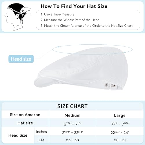 Gorro plano estilo newsboy para hombre 100% algodón miniatura 6