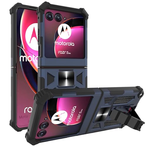 Ailiber Magnetic for Motorola Razr Plus 2024/2025 Armor Phone Case-Blue