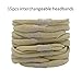 Super Soft Nude Interchangeable Nylon Headbands for Newborn Baby Kids, High Stretchy, 15pcs for DIY Crafts
