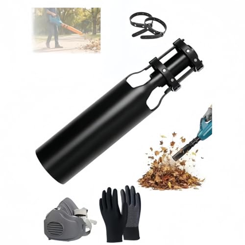 Leaf Blower Air Booster, Universal Leaf Blowers Air Booster Nozzle, 2X Leaf Blower Extension with Lb615/765 and 2-4 Inch for Yard, Lawn, and Driveway Cleanup (1 Black Set)