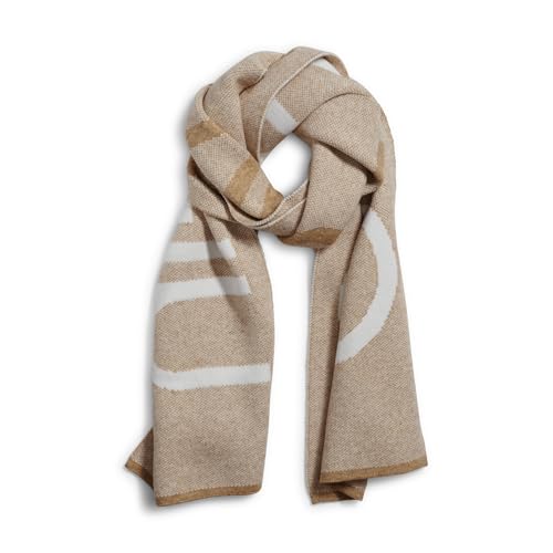 Calvin Klein Damen Soft Logo Cold Weather Birdseye Scarf Winterschal, Melierte Mandel, Einheitsgröße