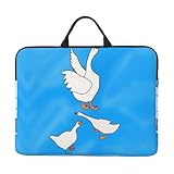 Design imprimé complet White Goose House : le beau design imprimé sur tissu Oxford 600D offre une esthétique unique et élégante à cette housse pour ordinateur portable, ce qui la rend unique dans n'importe quel environnement.