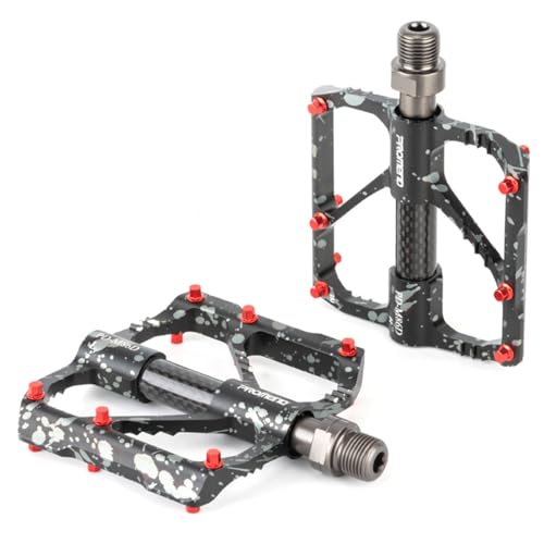 Zpzezt Mountain Bike Pedals - Aluminum Alloy With Carbon Fiber Tube cover
