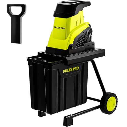 PHELEX PRO Wood Chipper 15-Amp Cut Diameter of...