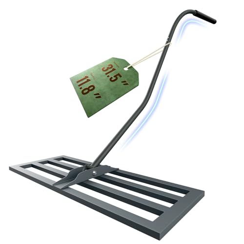 Lawn Leveling Rake 31.5"x11.8", Heavy Duty Ground Leveler with Ergonomic Back-Saving Handle, Turf-Safe Closed Base for Dirt, Sand & Topsoil Dressing, Ideal for Yard Renovation by JangwaNN - Used condition - US$26.84