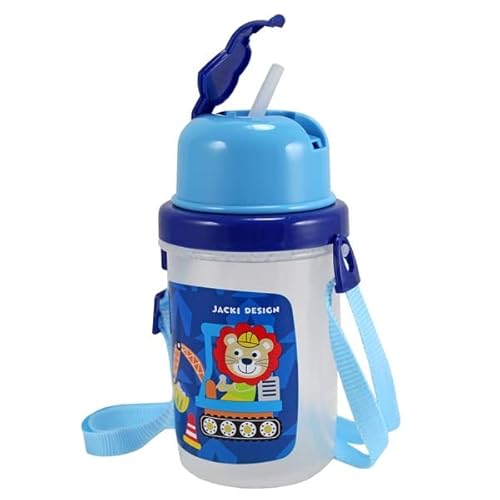 Garrafinha Squeeze 450ml Infantil Menino Azul Leão
