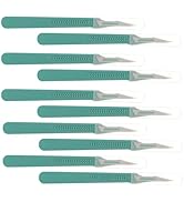 UKCOCO 10Pcs Disposable Plastic Surgical Scalpel Knife Multi-Function Scrapbooking Crafts Carving...